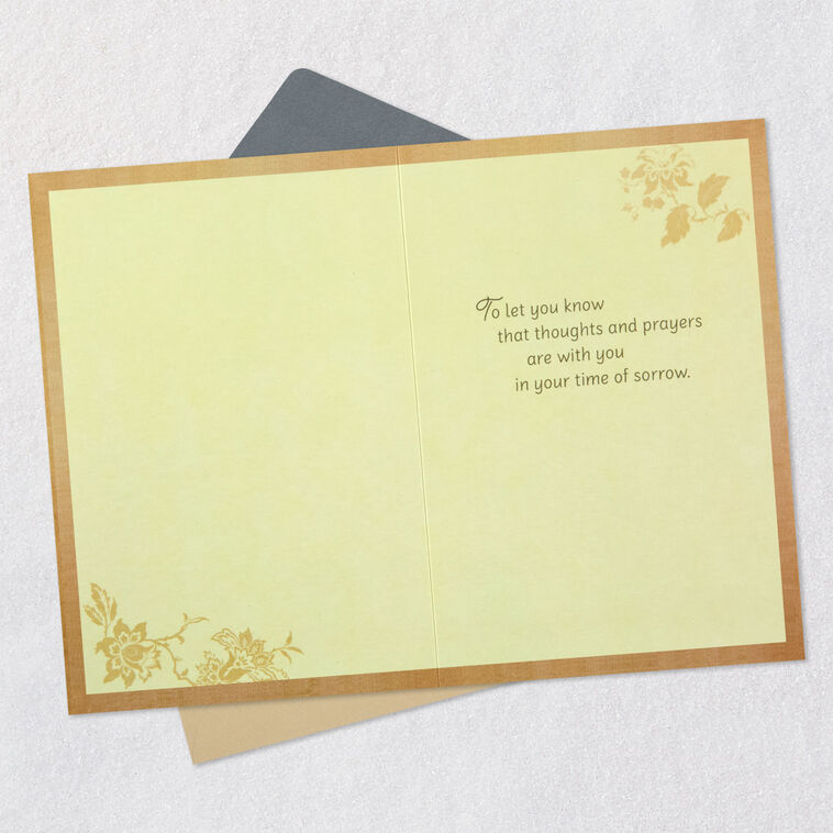 Hallmark Our Thoughts And Prayers Are With You Sympathy Card