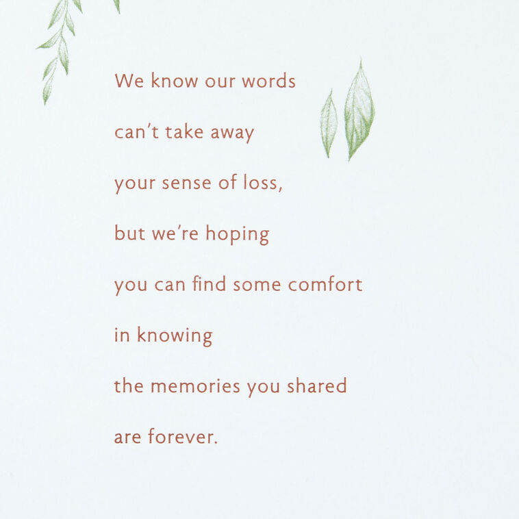 Hallmark Our Thoughts Are With You Sympathy Card From Us