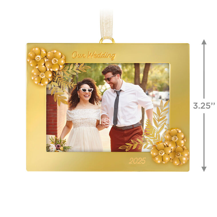 Hallmark Our Wedding 2025 Metal Personalized Ornament Custom Photo