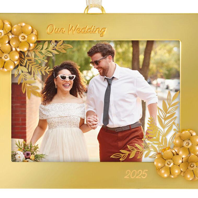 Hallmark Our Wedding 2025 Metal Personalized Ornament Custom Photo