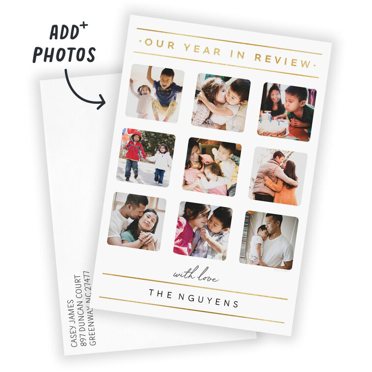 Hallmark Our Year In Review Collage Flat Holiday Photo Card