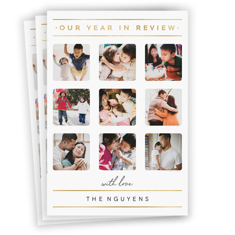 hallmark Our Year in Review Collage Flat Holiday Photo Card