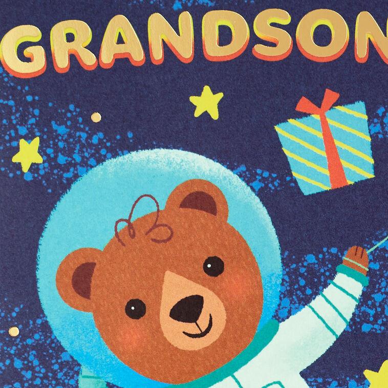 Hallmark Out Of This World First Birthday Card For Grandson With Sticker