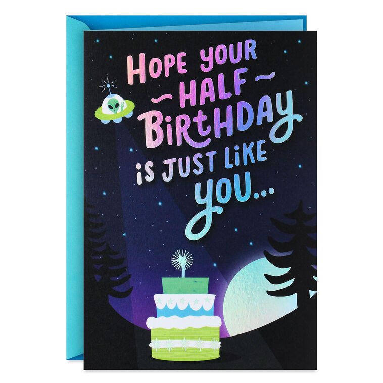hallmark Out of this World Half Birthday Card for Kid