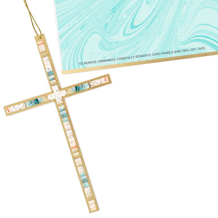 Hallmark Painted Cross Decoration Blank Religious Card