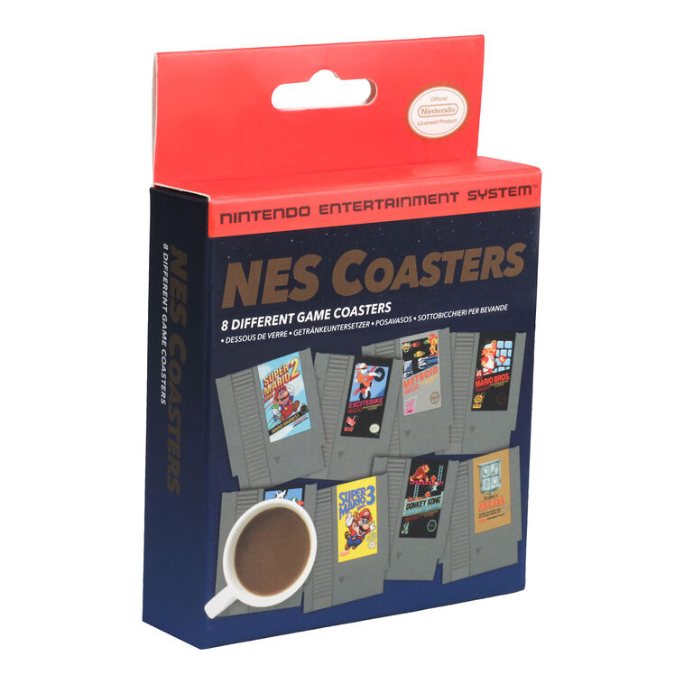 Hallmark Paladone Nintendo Entertainment System Cartridge Coasters Set Of 8