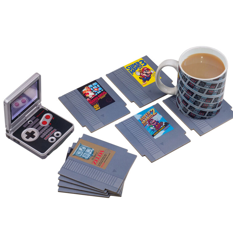 hallmark Paladone Nintendo Entertainment System Cartridge Coasters Set of 8