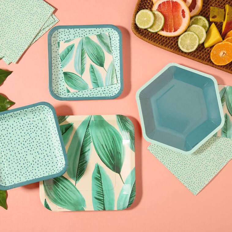 Hallmark Palm Leaves And Polka Dots Party Essentials Set