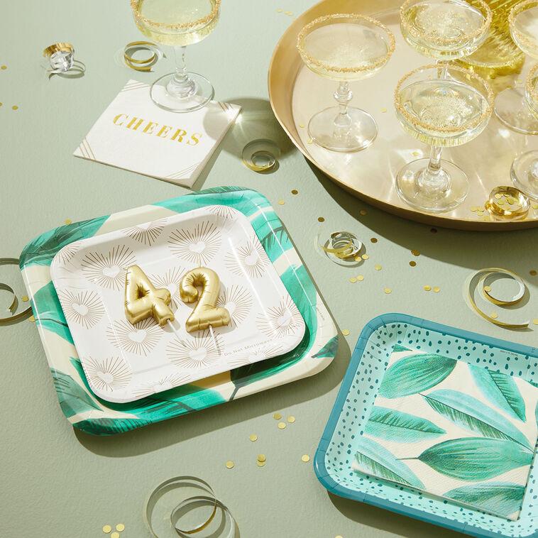 Hallmark Palm Leaves Print Cocktail Napkins Set Of 16