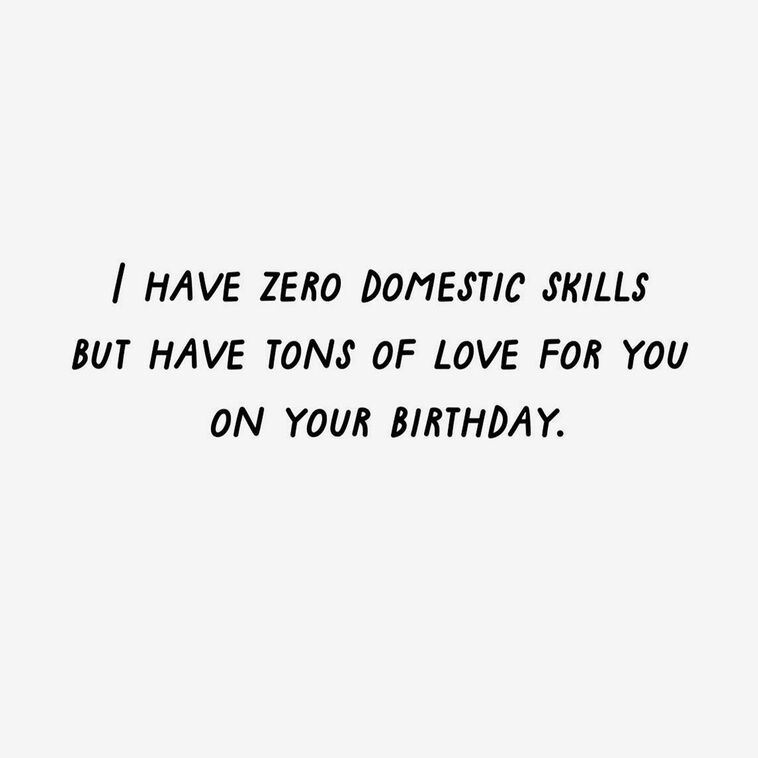 Hallmark Pardon My Domestic Skills Funny Birthday Card