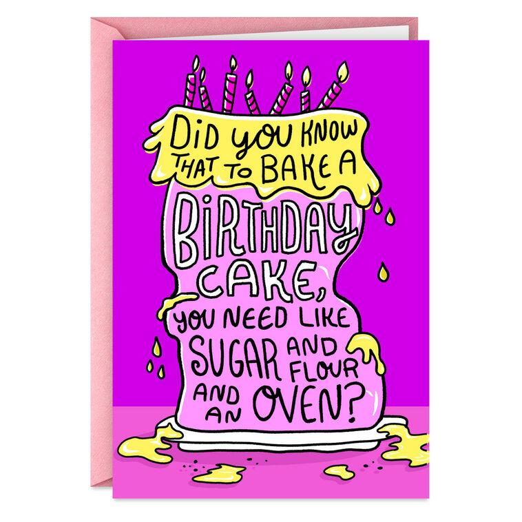 hallmark Pardon My Domestic Skills Funny Birthday Card