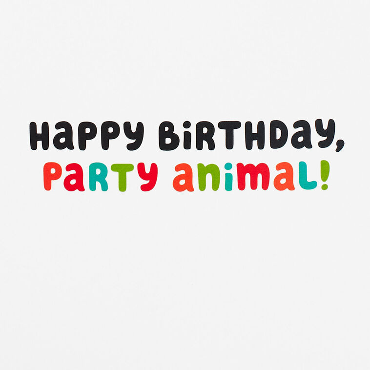 Hallmark Party Animal Dogs Funny Musical Birthday Card