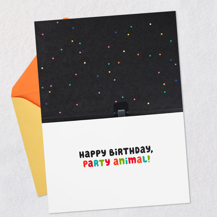 Hallmark Party Animal Dogs Funny Musical Birthday Card