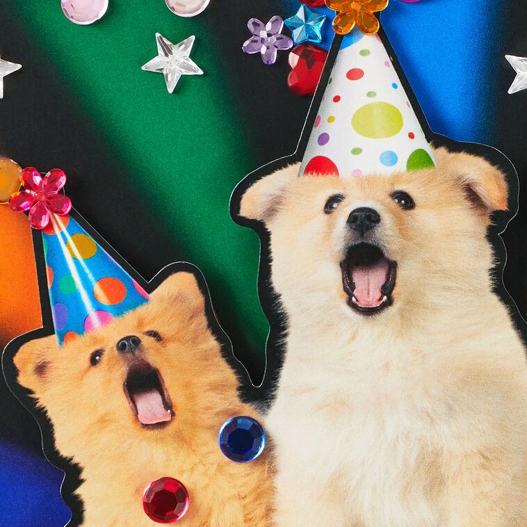 Hallmark Party Animal Dogs Funny Musical Birthday Card