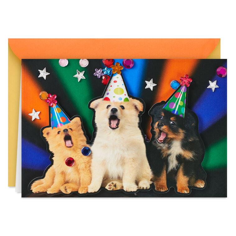 hallmark Party Animal Dogs Funny Musical Birthday Card