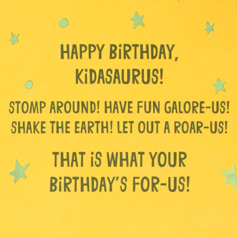 Hallmark Party Like A Dinosaur Birthday Card With Stickers