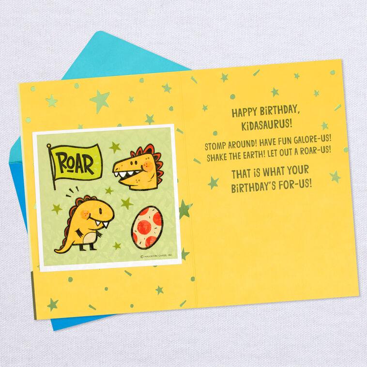 Hallmark Party Like A Dinosaur Birthday Card With Stickers