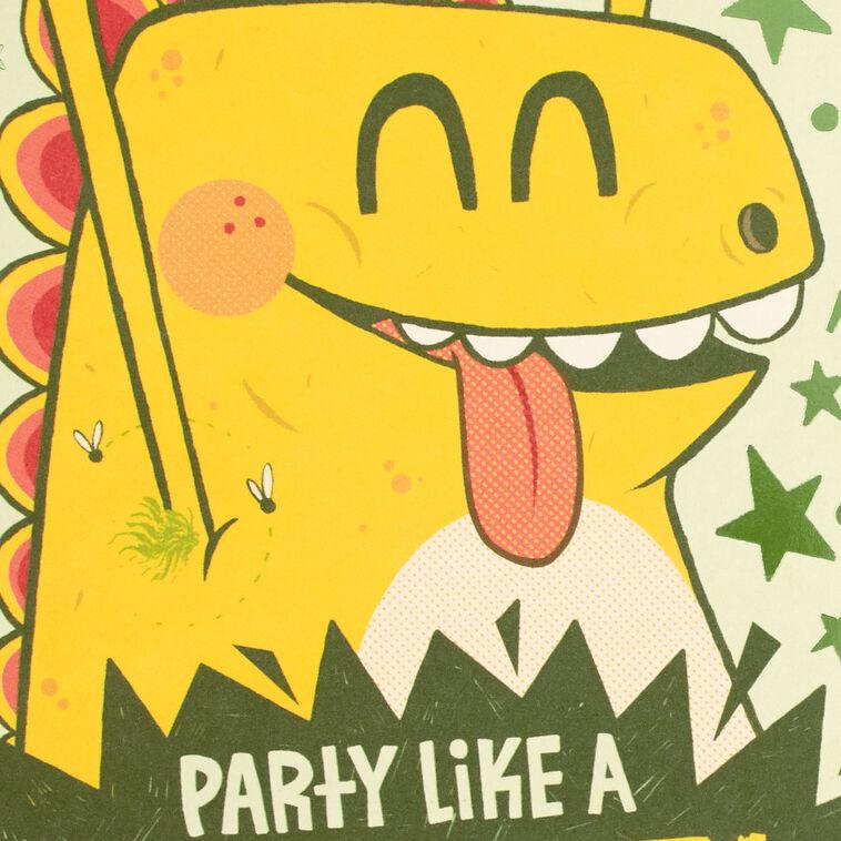 Hallmark Party Like A Dinosaur Birthday Card With Stickers