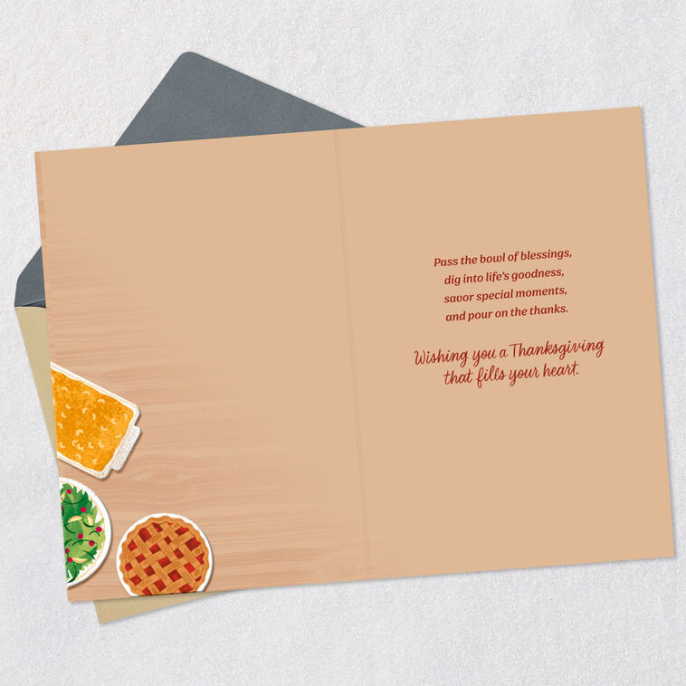 Hallmark Pass The Blessings And Pour On The Thanks Thanksgiving Card