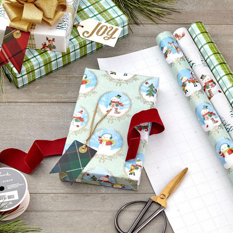 Hallmark Pastel Christmas Prints 3-Pack Wrapping Paper 120 Sq. Ft