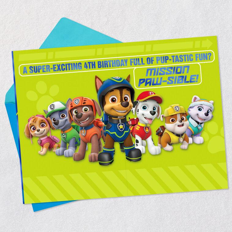 Hallmark Paw Patrol™ Chase And Friends 4th Birthday Card