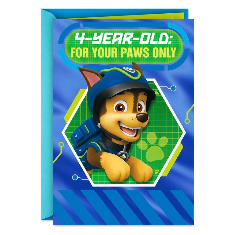 hallmark Paw Patrol™ Chase and Friends 4th Birthday Card