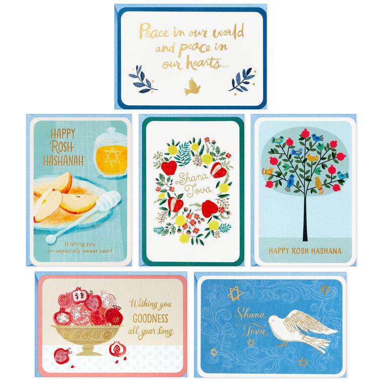 hallmark Peace and Blessings Assorted Rosh Hashanah Cards Pack of 24