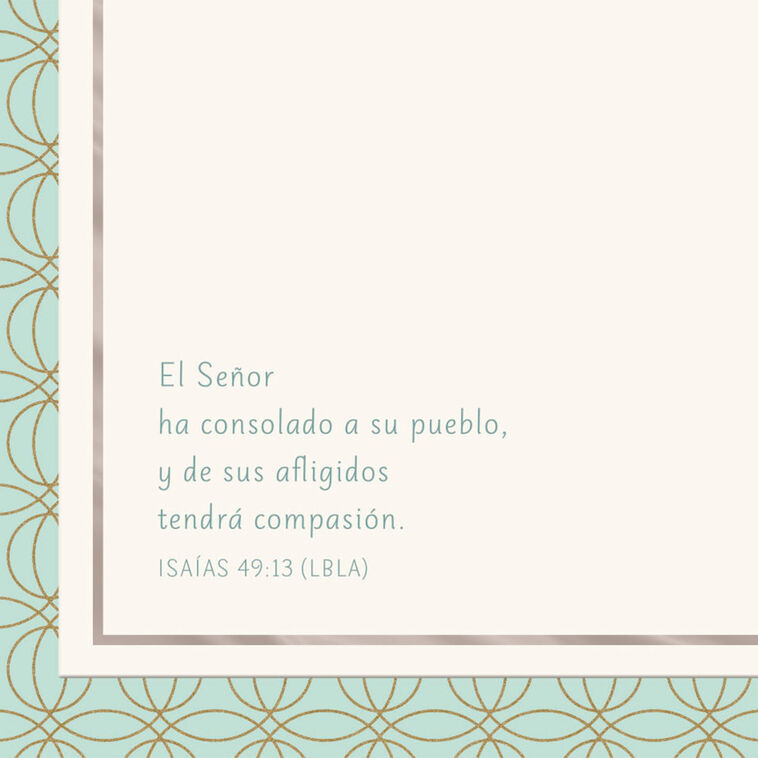 Hallmark Peace And Comfort Religious Spanish-Language Sympathy Card
