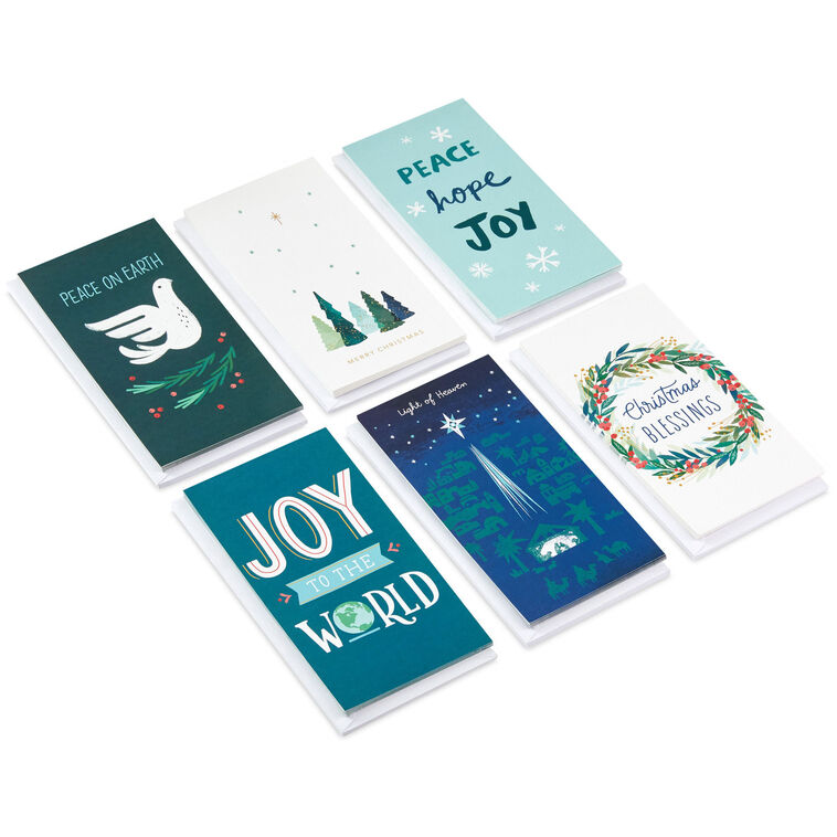 hallmark Peace and Joy Money-Holder Boxed Christmas Cards Assortment Pack of 36