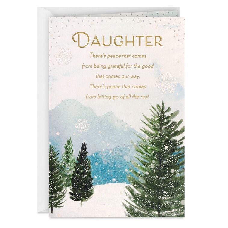 hallmark Peace and Love Christmas Card for Daughter
