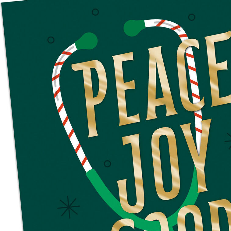 Hallmark Peace Joy Good Health Holiday Card For Healthcare Professional