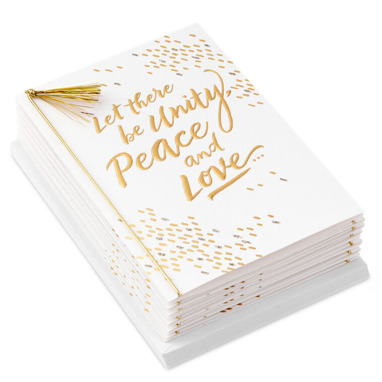 hallmark Peace Unity and Love Boxed Christmas Cards Pack of 12