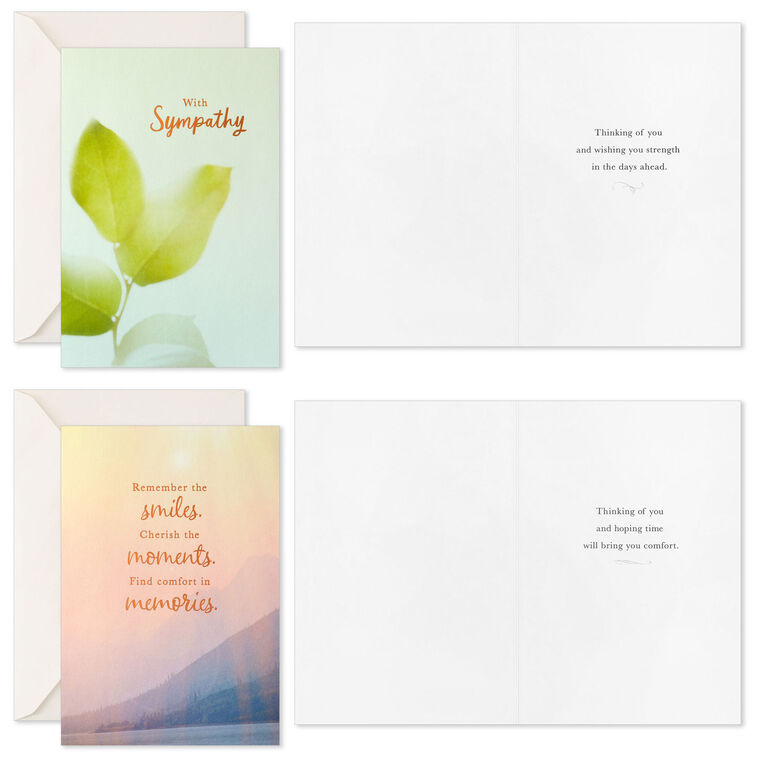 Hallmark Peaceful Nature Assorted Sympathy Cards Pack Of 16