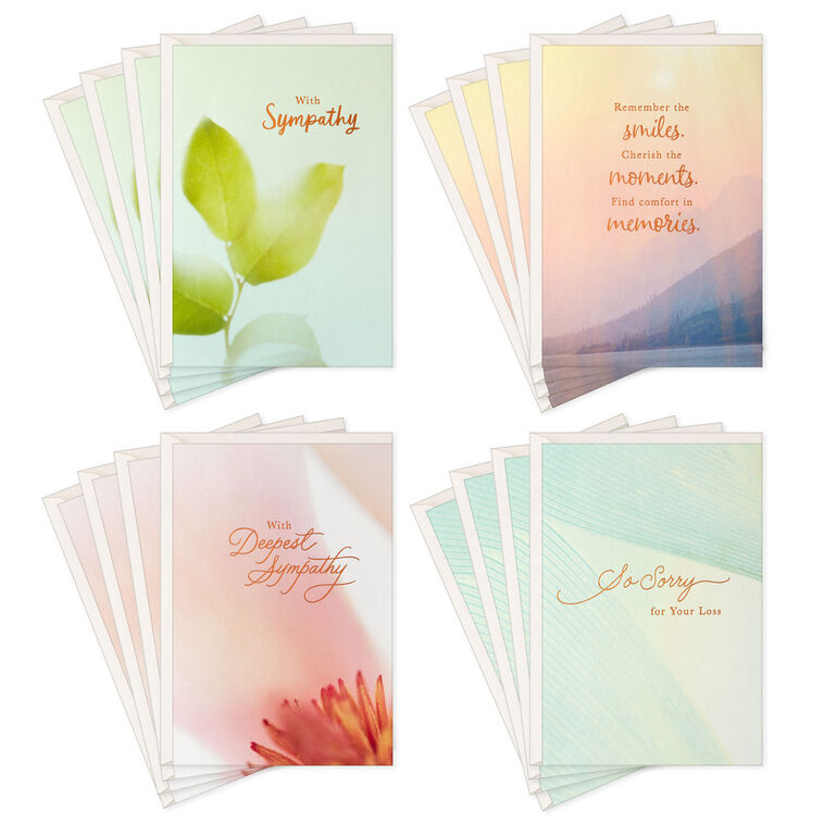 hallmark Peaceful Nature Assorted Sympathy Cards Pack of 16