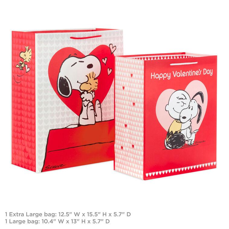 Hallmark Peanuts® 2-Pack Large And XL Valentine's Day Gift Bags