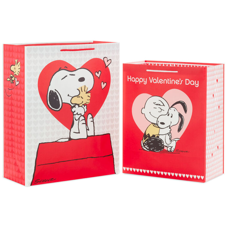 hallmark Peanuts® 2-Pack Large and XL Valentine's Day Gift Bags