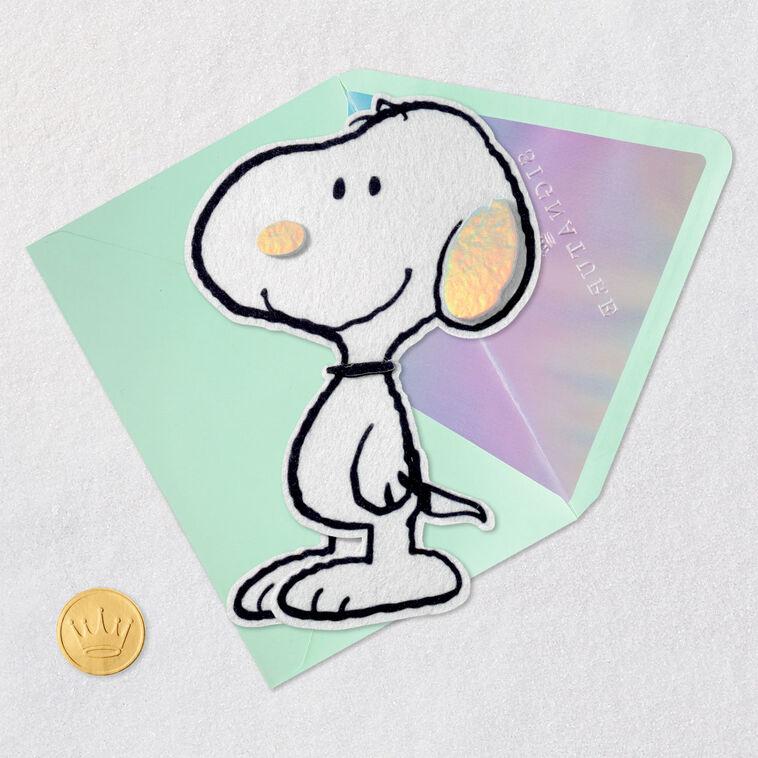Hallmark Peanuts® 75th Anniversary Felt Snoopy Blank Card