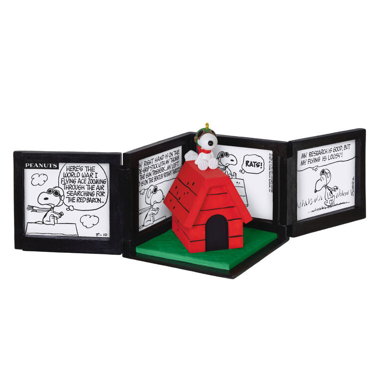 hallmark Peanuts® 75th Anniversary Snoopy as The Flying Ace Musical Ornament