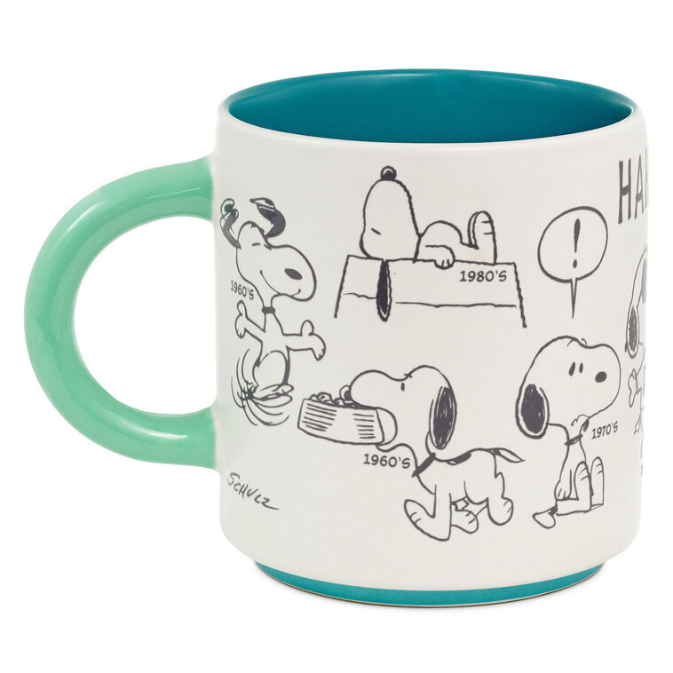 Hallmark Peanuts® 75th Anniversary Snoopy Through The Decades Mug 17.5 Oz