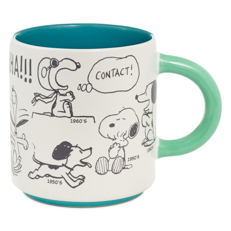 hallmark Peanuts® 75th Anniversary Snoopy Through the Decades Mug 17.5 oz
