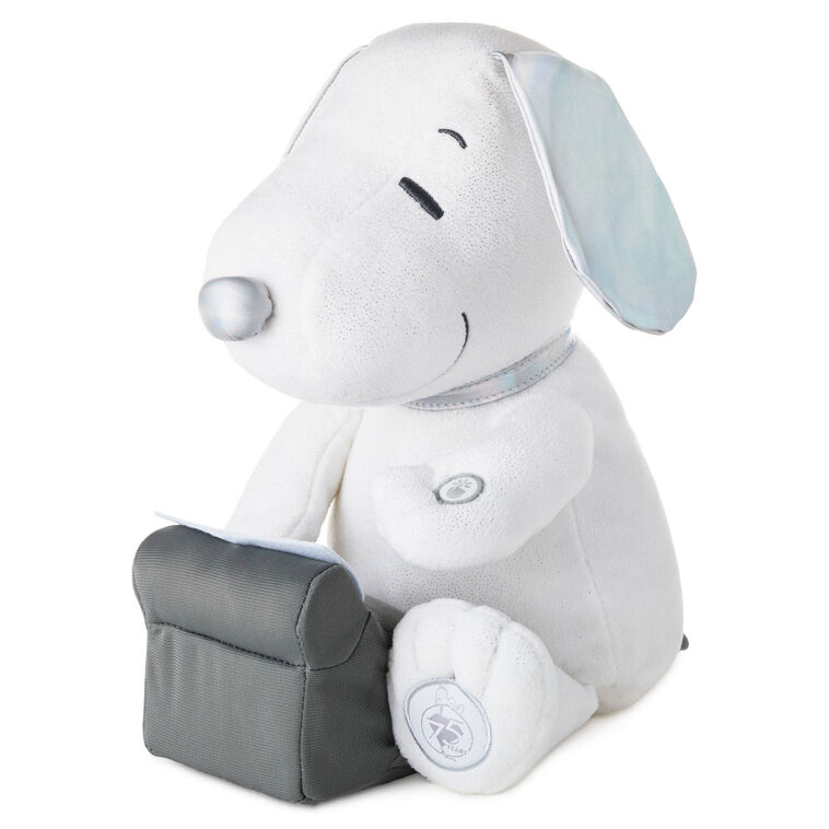 hallmark Peanuts® 75th Anniversary Snoopy With Typewriter Musical Plush With Motion 10"