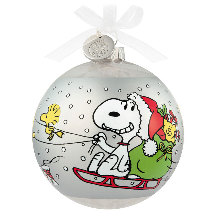 hallmark Peanuts® 75th Anniversary Special Edition Glass Ornament