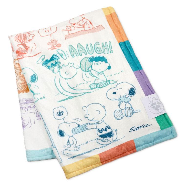 hallmark Peanuts® 75th Anniversary Through the Years Plush Throw Blanket 60x52