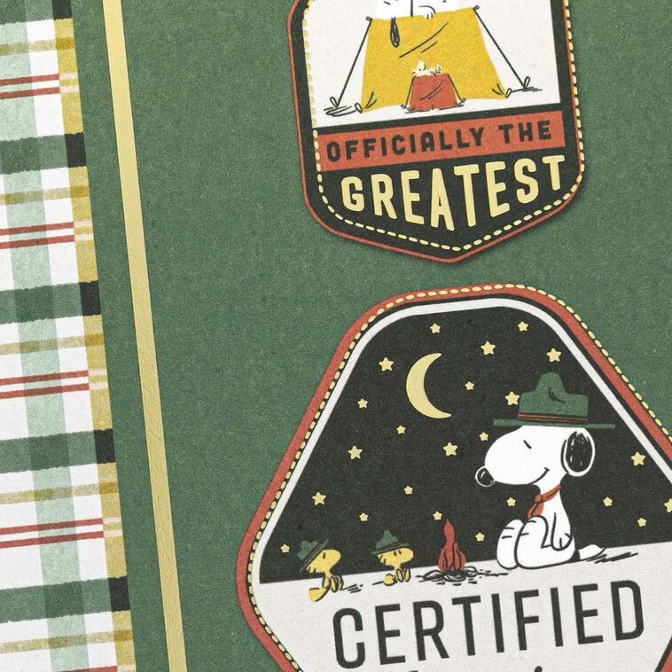 Hallmark Peanuts® Beagle Scouts Badges Certified Amazing Thank-You Card