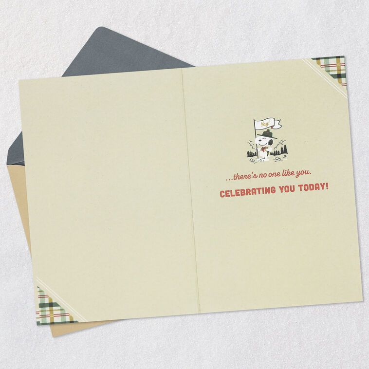 Hallmark Peanuts® Beagle Scouts Compass No One Like You Birthday Card