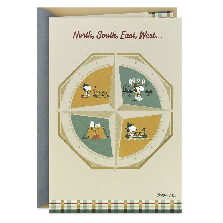 hallmark Peanuts® Beagle Scouts Compass No One Like You Birthday Card