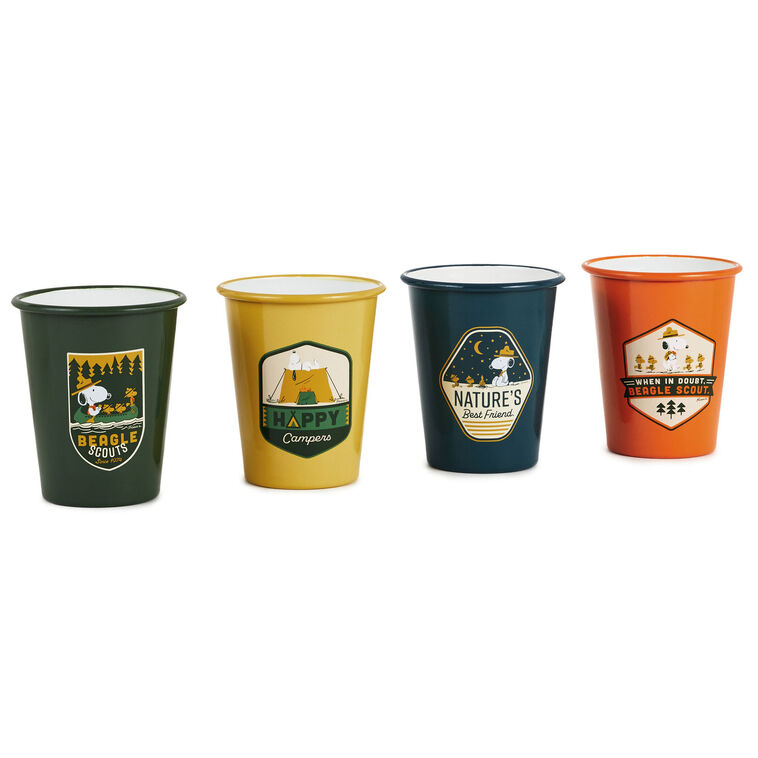 hallmark Peanuts® Beagle Scouts Drinking Cups Set of 4