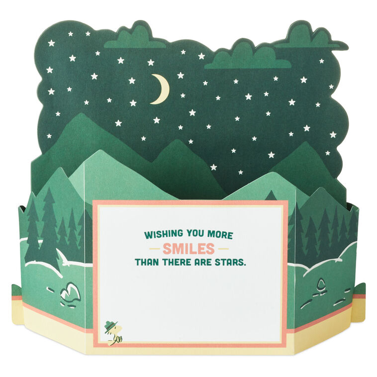 Hallmark Peanuts® Beagle Scouts Smiles And Stars Musical 3D Pop-Up Birthday Card With Light