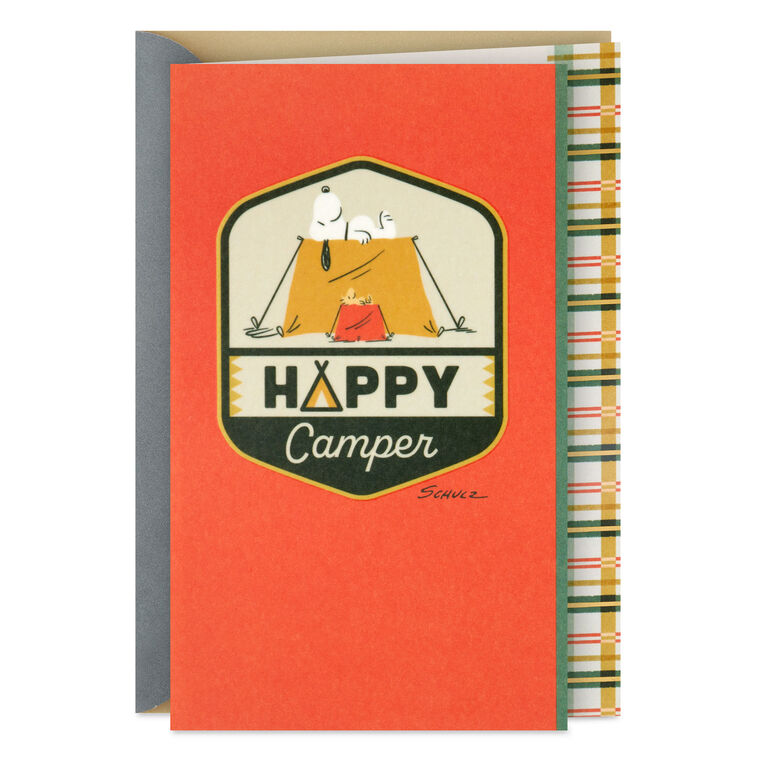 hallmark Peanuts® Beagle Scouts Snoopy Happy Camper Birthday Card