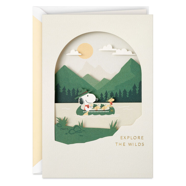 hallmark Peanuts® Beagle Scouts Thrills and Adventure Card